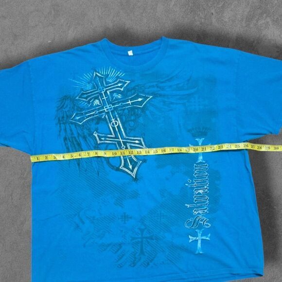 Vintage Y2K Salvation Shirt Mens XXL Emo Goth Cyber Grunge Tee - Picture 3 of 4